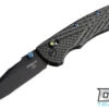 Hogue Deka 3.25" Clip Point - Black Cerakote - Carbon Fiber - Green Tritium Insert