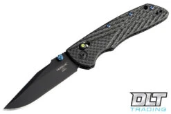 Hogue Deka 3.25" Clip Point - Black Cerakote - Carbon Fiber - Green Tritium Insert