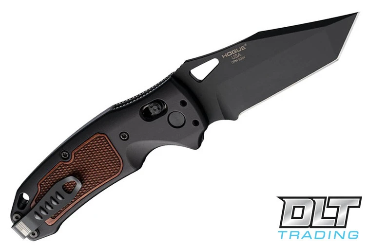Hogue Sig K320 AXG Classic - Black Tanto Blade - Matte Black Aluminum & Walnut Wood Inse… 2 Hogue Sig K320 AXG Classic - Black Tanto Blade - Matte Black Aluminum & Walnut Wood Inse… - Image 2