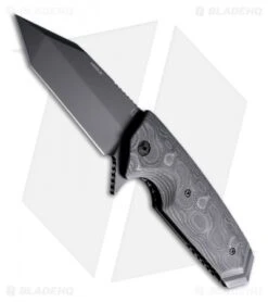 Hogue Knives EX02 Knife Tanto Flipper Black/Gray G-Mascus (3.375" Plain) 34229