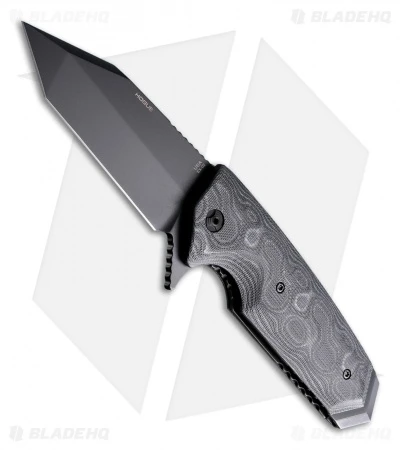 Hogue Knives EX02 Knife Tanto Flipper Black/Gray G-Mascus (3.375" Plain) 34229 1 Hogue Knives EX02 Knife Tanto Flipper Black/Gray G-Mascus (3.375" Plain) 34229
