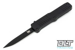 Hogue HK Hadron Clip Point - Black Aluminum - Black Blade
