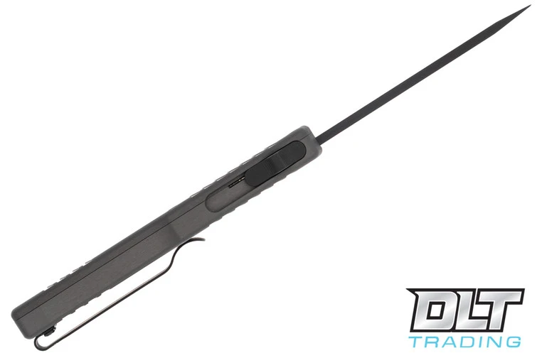 Hogue HK Hadron Tanto - Grey Aluminum - Partially Serrated - Black Blade 2 Hogue HK Hadron Tanto - Grey Aluminum - Partially Serrated - Black Blade - Image 2