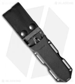 Hogue EX-F02 Clip Point Fixed Blade Black Polymer/Rubber (4.5" Stonewash) 35270 -Hogue Knife Shop Hogue EX F02 CP Black Polymer Rubber SW BHQ 54455 jr sheath