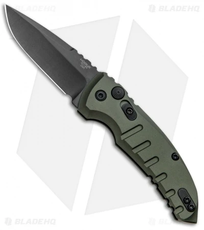 Hogue Knives A01 Microswitch Automatic Knife OD Green (2.6" Black) 24111 1 Hogue Knives A01 Microswitch Automatic Knife OD Green (2.6" Black) 24111