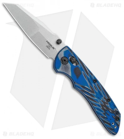 Hogue Knives Deka Wharncliffe Pocket Knife Blue Lava G-Mascus (3.25" SW 20CV) 1 Hogue Knives Deka Wharncliffe Pocket Knife Blue Lava G-Mascus (3.25" SW 20CV)