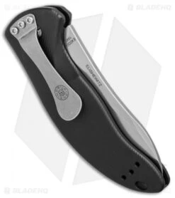 Hogue Knives EX-A04 Upswept Automatic Knife Matte Black (3.5" Tumbled) -Hogue Knife Shop Hogue Knives EX A04 Upswept matte black tumbled BHQ 72287 er side