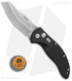Hogue Knives EX-A04 Wharncliffe Automatic Knife Matte Black (3.5" Tumbled) -Hogue Knife Shop Hogue Knives EX A04 wharncliffe matte black tumbled BHQ 72288 er bottlecap