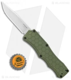 Hogue Knives Clip Point OTF Automatic Knife OD Green (3.5" Stonewash) -Hogue Knife Shop Hogue Knives Exploit CP OTF Auto Olive Drab Green SW 34051 EXLMGE BHQ 105347 jr bottlecap