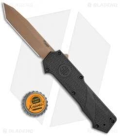 Hogue Knives SIG Compound Scorpion OTF Auto Tanto Black G-10 (3.5" FDE PVD) -Hogue Knife Shop Hogue Knives SIG Compound Scorpion OTF Auto Tanto Black G 10 FDE BHQ 118465 jr bottlecap