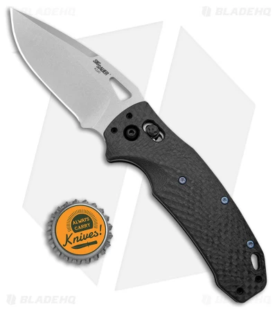 Hogue SIG K320 AXG Drop Point Manual Folding Knife Carbon Fiber (3.5" Stonewash) 4 Hogue SIG K320 AXG Drop Point Manual Folding Knife Carbon Fiber (3.5" Stonewash) - Image 4