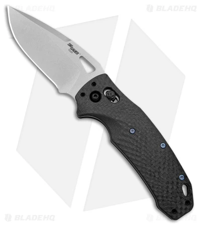 Hogue SIG K320 AXG Drop Point Manual Folding Knife Carbon Fiber (3.5" Stonewash) 1 Hogue SIG K320 AXG Drop Point Manual Folding Knife Carbon Fiber (3.5" Stonewash)
