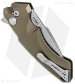 Hogue Knives X5 Spear Point Flipper Knife FDE (3.5" Stonewash) 34574 6 Hogue Knives X5 Spear Point Flipper Knife FDE (3.5" Stonewash) 34574 -Hogue Knife Shop Hogue Knives X 5 SP FDE SW 3.5in 34574 BHQ 81371 jr side