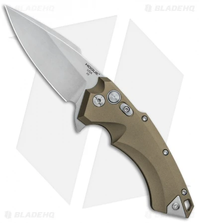 Hogue Knives X5 Spear Point Flipper Knife FDE (3.5" Stonewash) 34574 1 Hogue Knives X5 Spear Point Flipper Knife FDE (3.5" Stonewash) 34574
