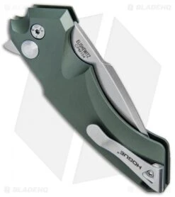 Hogue Knives X5 Spear Point Flipper Knife Green (3.5" Stonewash) 34571 -Hogue Knife Shop Hogue Knives X 5 SP Flipper OD Green SW 3.5 34571 BHQ 81370 jr side