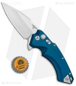 Hogue Knives X5 Flipper Knife Blue Aluminum (3.5" Stonewash) 34573 -Hogue Knife Shop Hogue Knives X5 SP Flipper Blue Aluminum SW 34573 EXLRSR BHQ 95533 jr bottlecap
