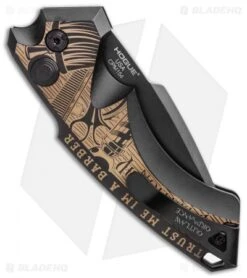 Hogue Knives/Outlaw Ordnance X5 Auto Knife Class Barbershop (3.25" Black) 7 Hogue Knives/Outlaw Ordnance X5 Auto Knife Class Barbershop (3.25" Black) -Hogue Knife Shop Hogue Knives X5 Spear Point Automatic Knife 3.25in Working Class Barbershop 34593 EXLBHQ BHQ 107277 LS Side