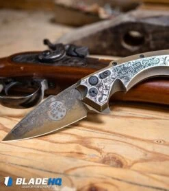 Hogue Knives/Outlaw Ordnance/Manspot X5 Flipper Knife (3.5" Bronze) Exclusive -Hogue Knife Shop Hogue Knives X5 Spear Point Flipper Knife Bronze Manspot Exclusive BHQ 105684 kp gun web 1