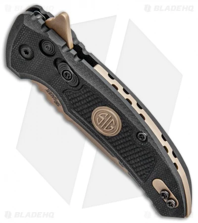 Hogue Sig Sauer X1 Microflip Drop Point Flipper Knife Black G10 (2.6" FDE) 2 Hogue Sig Sauer X1 Microflip Drop Point Flipper Knife Black G10 (2.6" FDE) - Image 2