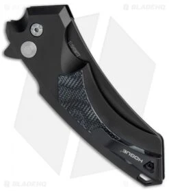 Hogue Knives X5 Wharncliffe Flipper Knife Black G-Mascus (4" Black) 34549 -Hogue Knife Shop Hogue X 5 Flip Blk G Masc Blk 34549 BHQ 51792 jr side