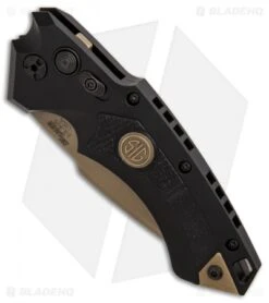 Hogue Sig Sauer EX-A05 Spear Point Automatic Knife Black (3.5" FDE) 36530 6 Hogue Sig Sauer EX-A05 Spear Point Automatic Knife Black (3.5" FDE) 36530 -Hogue Knife Shop Sig Knives EX A05 Spear Point FDE SW BHQ 84600 er spine