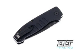 Hogue Ballista - Tanto Partially Serrated - Black Cerakote - Black Matte Aluminum Frame -Hogue Knife Shop hogue ballista 1028225 31726.1667418042
