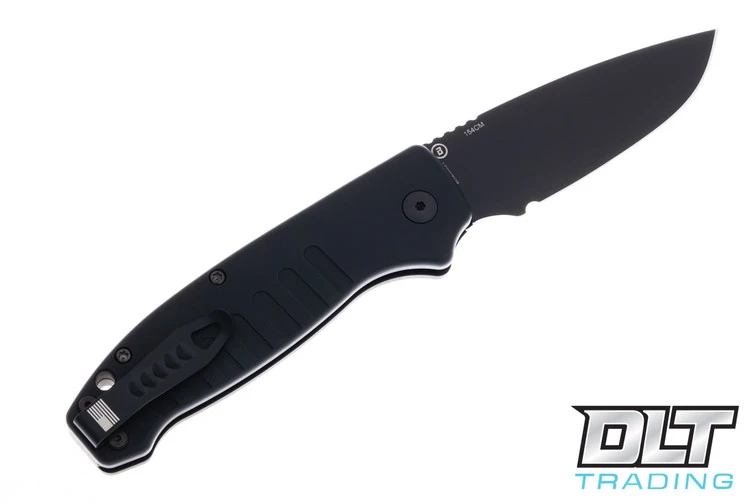 Hogue Ballista 3.5" Drop Point - Black Cerakote Blade - Black Matte Aluminum Frame 2 Hogue Ballista 3.5" Drop Point - Black Cerakote Blade - Black Matte Aluminum Frame - Image 2