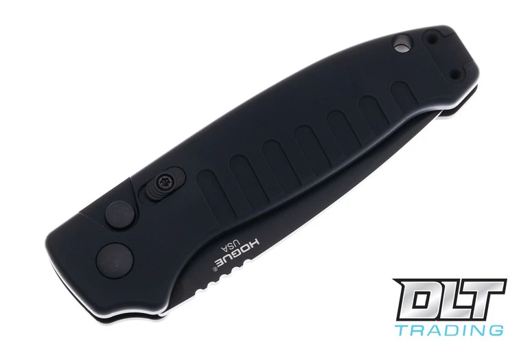 Hogue Ballista 3.5" Drop Point - Black Cerakote Blade - Black Matte Aluminum Frame 4 Hogue Ballista 3.5" Drop Point - Black Cerakote Blade - Black Matte Aluminum Frame - Image 4