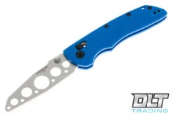 Hogue Deka Manual Trainer - 3.25" Tumbled Wharncliffe Blade - Blue Peel Ply G-10 Handle