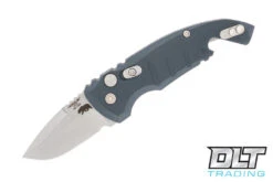 Hogue A01 Microswitch CA Drop Point - Grey Aluminum - Tumbled Blade