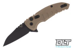 Hogue X1 Microflip Wharncliffe - FDE Aluminum - Black Blade