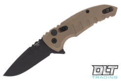 Hogue X1 Microflip Drop Point - FDE Aluminum - Black Blade