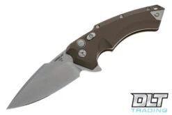 Hogue X5 Flipper 3.5" Spear Point - FDE Aluminum - Tumbled Blade