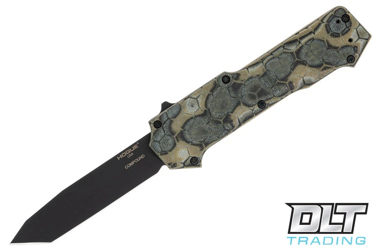 Hogue Compound Tanto - G-Mascus Green G-10 - Black Blade 1 Hogue Compound Tanto - G-Mascus Green G-10 - Black Blade