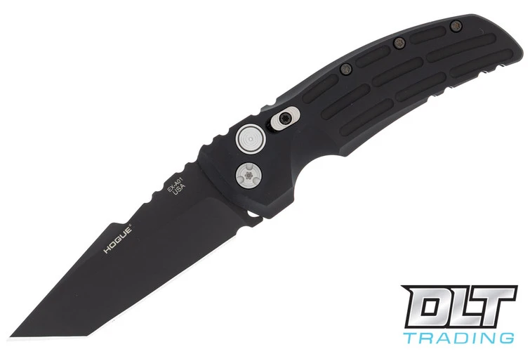 Hogue EX-A01 3.5" Tanto - Black Aluminum - Black Blade 1 Hogue EX-A01 3.5" Tanto - Black Aluminum - Black Blade