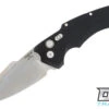 Hogue EX-A05 4" Spear Point - Black Aluminum - Tumbled Blade