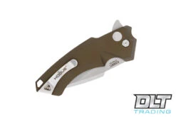 Hogue X5 Flipper 3.5" Spear Point - OD Green Aluminum - Tumbled Blade -Hogue Knife Shop hogue knives 3 610240 20499.1623435112