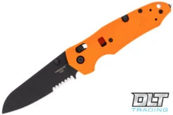 Hogue Trauma First Response Tool Sheepsfoot - Orange G-10 - Partially Serrated - Black B…