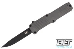Hogue HK Hadron Clip Point - Grey Aluminum - Black Blade