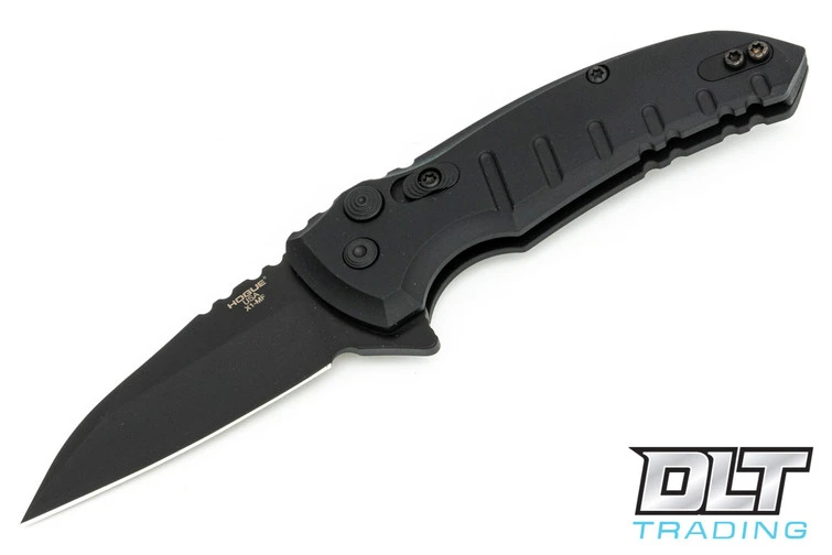 Hogue X1 Microflip Wharncliffe - Black Aluminum - Black Blade 1 Hogue X1 Microflip Wharncliffe - Black Aluminum - Black Blade