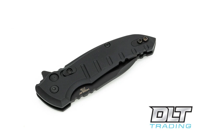 Hogue X1 Microflip Wharncliffe - Black Aluminum - Black Blade 4 Hogue X1 Microflip Wharncliffe - Black Aluminum - Black Blade - Image 4