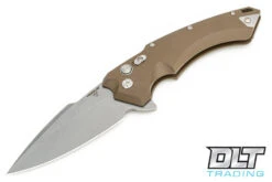 Hogue X5 Flipper 4" Spear Point - FDE Aluminum - Tumbled Blade