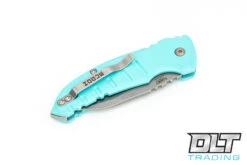 Hogue A01 Microswitch Wharncliffe - Aquamarine Aluminum - Tumbled Blade -Hogue Knife Shop hogue knives 810306 49444.1628688476