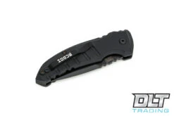 Hogue A01 Microswitch Drop Point - Black Aluminum - Black Blade -Hogue Knife Shop hogue knives 810321 01701.1628688479