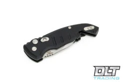Hogue A01 Microswitch CA Wharncliffe - Black Aluminum - Tumbled Blade - Bottle Opener -Hogue Knife Shop hogue knives 810325 98889.1628688480