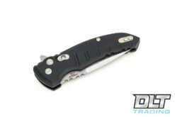Hogue X1 Microflip Drop Point - Black Aluminum - Tumbled Blade -Hogue Knife Shop hogue knives 810330 12002.1628688481