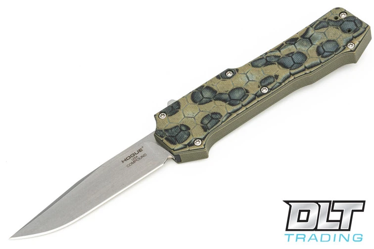 Hogue Compound Clip Point - G-Mascus Green G-10 - Tumbled Blade 1 Hogue Compound Clip Point - G-Mascus Green G-10 - Tumbled Blade
