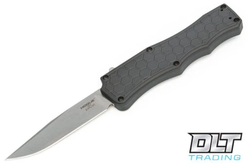 Hogue Exploit Clip Point - Grey Aluminum - Tumbled Blade -Hogue Knife Shop hogue knives 810342 76013.1628688484
