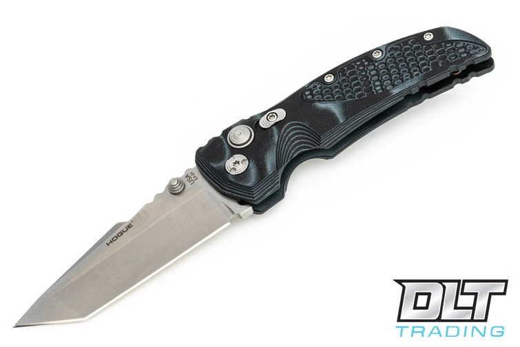 Hogue EX-01 3.5" Tanto - G-Mascus Black G-10 - Tumbled Blade 1 Hogue EX-01 3.5" Tanto - G-Mascus Black G-10 - Tumbled Blade
