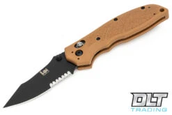 Hogue HK Exemplar Clip Point - FDE G-10 - Partially Serrated - Black Blade
